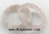 CGB3460 7.5 inches 10*14mm faceted oval rose quartz bracelets