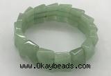 CGB3470 7.5 inches 12*17mm trapezoid green aventurine bracelets