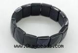 CGB3481 7.5 inches 15*20mm faceted rectangle blue goldstone bracelets