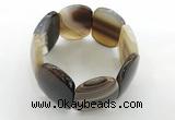 CGB3491 7.5 inches 30*40mm oval agate gemstone bracelets