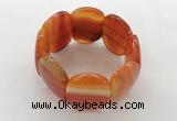 CGB3495 7.5 inches 30*40mm oval agate gemstone bracelets