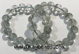 CGB4044 7.5 inches 11mm round green phantom quartz beaded bracelets