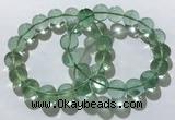 CGB4053 7.5 inches 14mm round green fluorite beaded bracelets