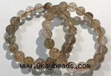 CGB4079 7.5 inches 10mm round golden rutilated quartz beaded bracelets