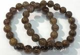 CGB4095 7.5 inches 10mm round rutilated quartz beaded bracelets