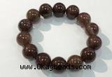 CGB4100 7.5 inches 16mm round rutilated quartz beaded bracelets