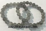 CGB4103 7.5 inches 9mm round rutilated quartz beaded bracelets