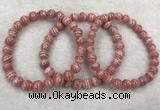 CGB4122 7.5 inches 7mm - 7.5mm round rhodochrosite beaded bracelets