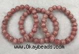 CGB4123 7.5 inches 8.5mm - 9mm round rhodochrosite beaded bracelets