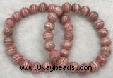 CGB4124 7.5 inches 9.5mm - 10mm round rhodochrosite beaded bracelets