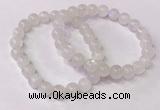 CGB4501 7.5 inches 9mm - 10mm round white moonstone beaded bracelets