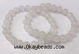 CGB4506 7.5 inches 9mm round white moonstone beaded bracelets