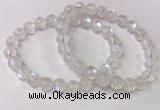 CGB4512 7.5 inches 8mm round white moonstone beaded bracelets