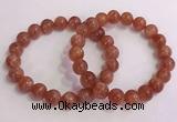 CGB4544 7.5 inches 10mm round golden sunstone beaded bracelets