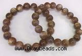 CGB4550 7.5 inches 11mm round sunstone beaded bracelets