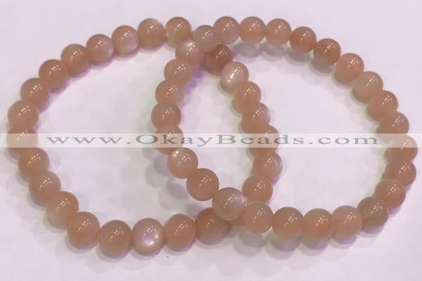 CGB4586 7.5 inches 7mm round sunstone beaded bracelets