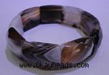 CGB460 8 inches 18*25mm faceted rectangle botswana agate bracelet