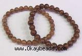 CGB4600 6mm - 7mm round golden rutilated quartz beaded bracelets