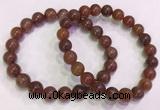 CGB4626 8mm - 9mm round red rutilated quartz beaded bracelets