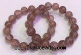 CGB4643 12mm - 13mm round red rutilated quartz beaded bracelets