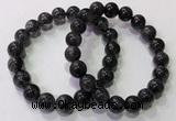 CGB4653 10mm - 11mm round black rutilated quartz beaded bracelets