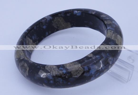 CGB477 Inner diameter 62mm fashion grey opal gemstone bangle