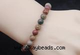 CGB5041 6mm, 8mm round picasso jasper beads stretchy bracelets