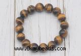 CGB5325 10mm, 12mm yellow tiger eye beads stretchy bracelets