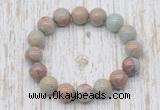 CGB5369 10mm, 12mm round serpentine jasper beads stretchy bracelets