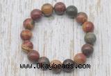 CGB5380 10mm, 12mm round picasso jasper beads stretchy bracelets