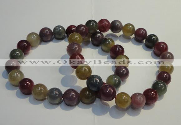 CGB650 7.5 inches 8.5mm - 9mm round natural ruby sapphire bracelet