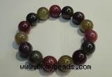 CGB652 7.5 inches 13.5mm - 14mm round natural ruby sapphire bracelet