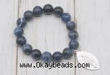 CGB6819 10mm, 12mm sodalite beaded bracelet with alloy pendant