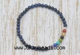 CGB7008 7 chakra 4mm blue tiger eye beaded meditation yoga bracelets