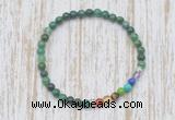 CGB7044 7 chakra 4mm African jade beaded meditation yoga bracelets