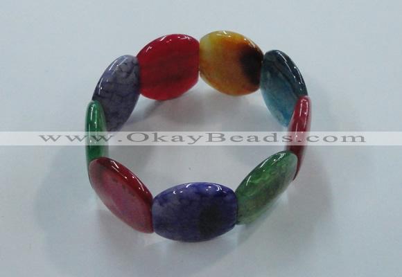 CGB705 8 inches 25*30mm agate gemstone bracelet wholesale