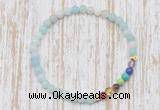 CGB7052 7 chakra 4mm amazonite beaded meditation yoga bracelets