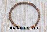 CGB7074 7 chakra 4mm elephant skin jasper beaded meditation yoga bracelets