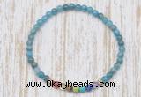 CGB7109 7 chakra 4mm apatite beaded meditation yoga bracelets