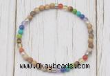 CGB7119 7 chakra 4mm picture jasper beaded meditation yoga bracelets