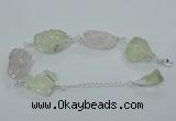 CGB716 8 inches 15*20mm - 20*28mm nuggets mixed quartz bracelets