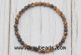 CGB7202 4mm tiny yellow tiger eye beaded meditation yoga bracelets