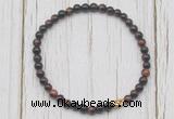 CGB7204 4mm tiny red tiger eye beaded meditation yoga bracelets