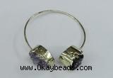 CGB721 15*20mm oval druzy amethyst gemstone bangles wholesale