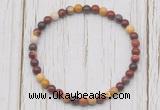 CGB7218 4mm tiny mookaite beaded meditation yoga bracelets