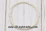 CGB7239 4mm tiny ivory jade beaded meditation yoga bracelets