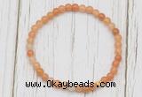 CGB7247 4mm tiny red aventurine beaded meditation yoga bracelets