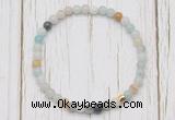 CGB7251 4mm tiny amazonite beaded meditation yoga bracelets