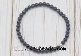 CGB7258 4mm tiny blue goldstone beaded meditation yoga bracelets