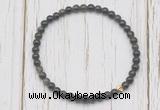 CGB7261 4mm tiny golden obsidian beaded meditation yoga bracelets